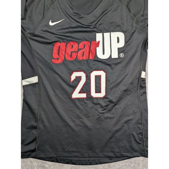 Nike Volley Ball Shirt Womens Size Large Black Gear Up #20 Active Performance - Picture 4 of 9